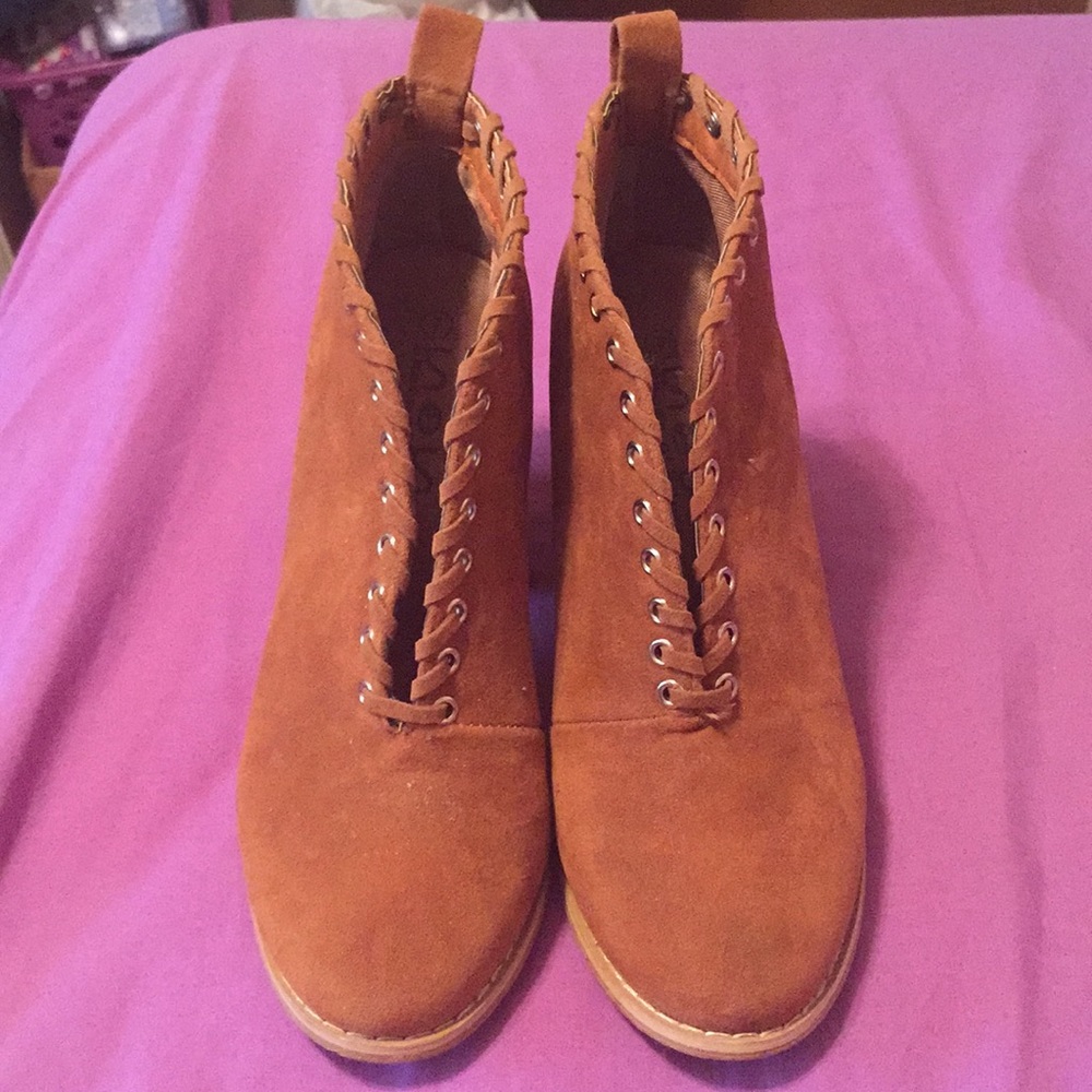 Tan Suede Booties - Picture 2 of 3